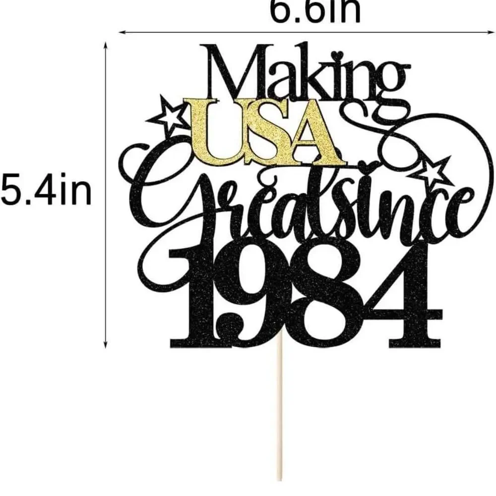 Making USA Great Since 1984 Cake Topper, Happy Birthday Cake Topper